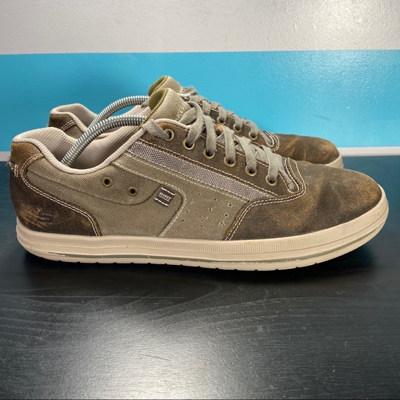 skechers memory foam brown